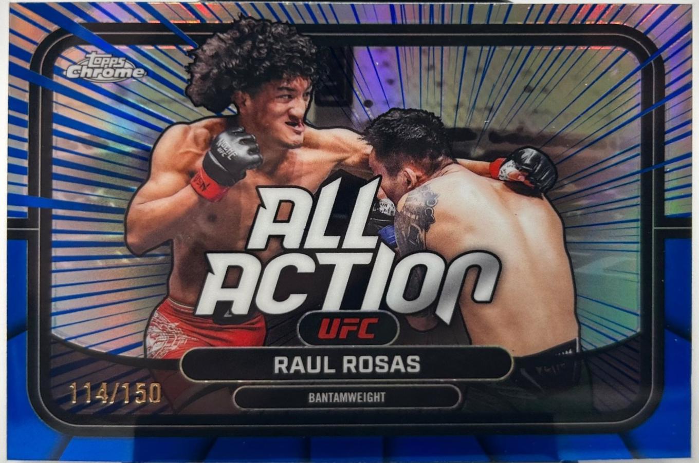 Raul Rosas 2026 Topps Chrome UFC All-Action #AA-42 Blue Refractor