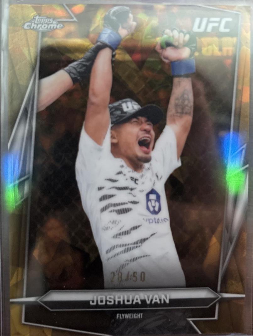 Joshua Van 2026 Topps Chrome UFC Base #15 Gold Refractor