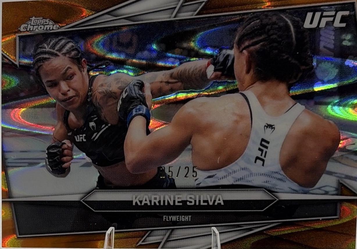 Karine Silva 2026 Topps Chrome UFC Base #127 Prism Refractor
