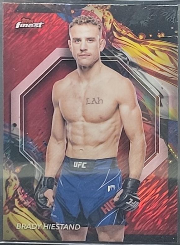 Brady Hiestand 2024 Topps Finest UFC Base Uncommon #162 Red Shimmer Refractor