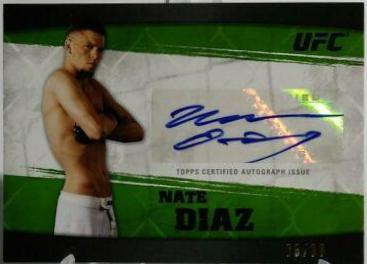 Nate Diaz 2010 Topps UFC Knockout Autographs #A-ND Green
