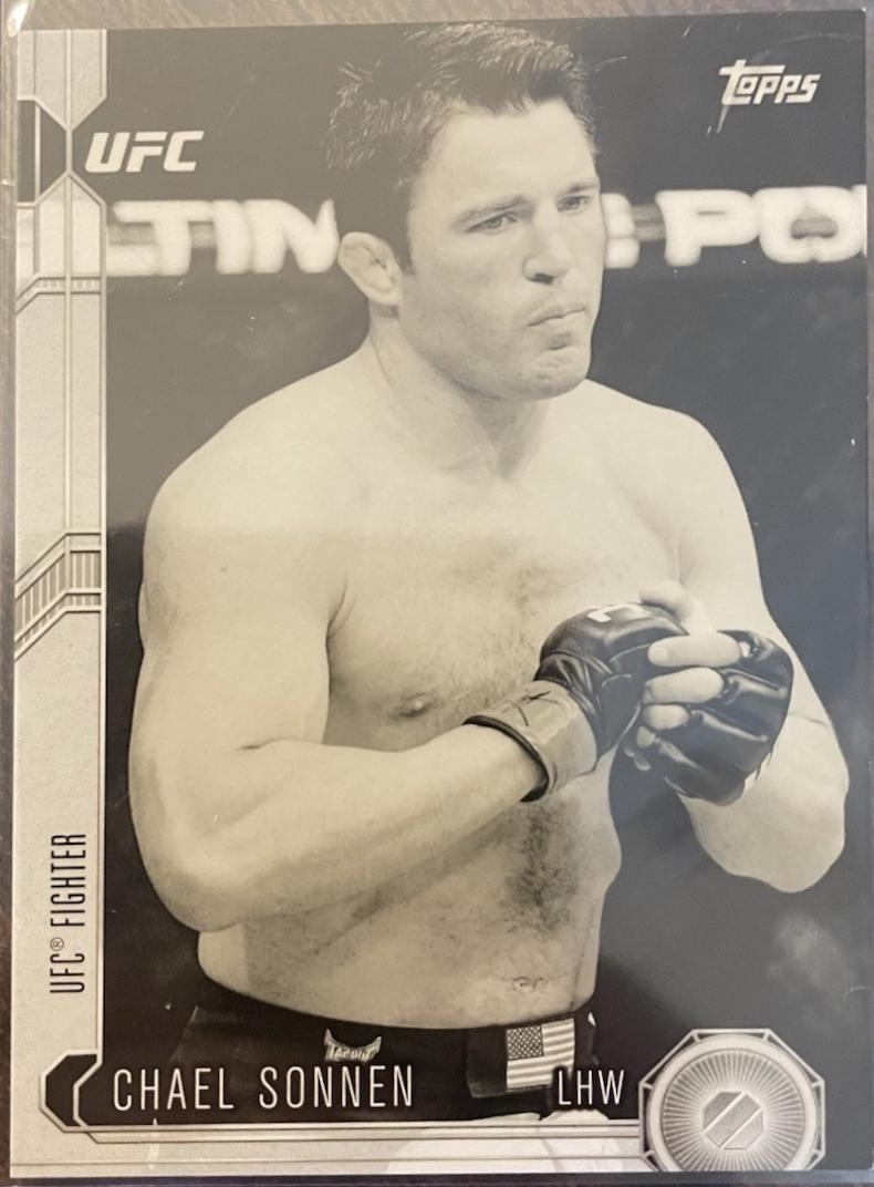 Chael Sonnen 2015 Topps UFC Chronicles Base #26 Black and White