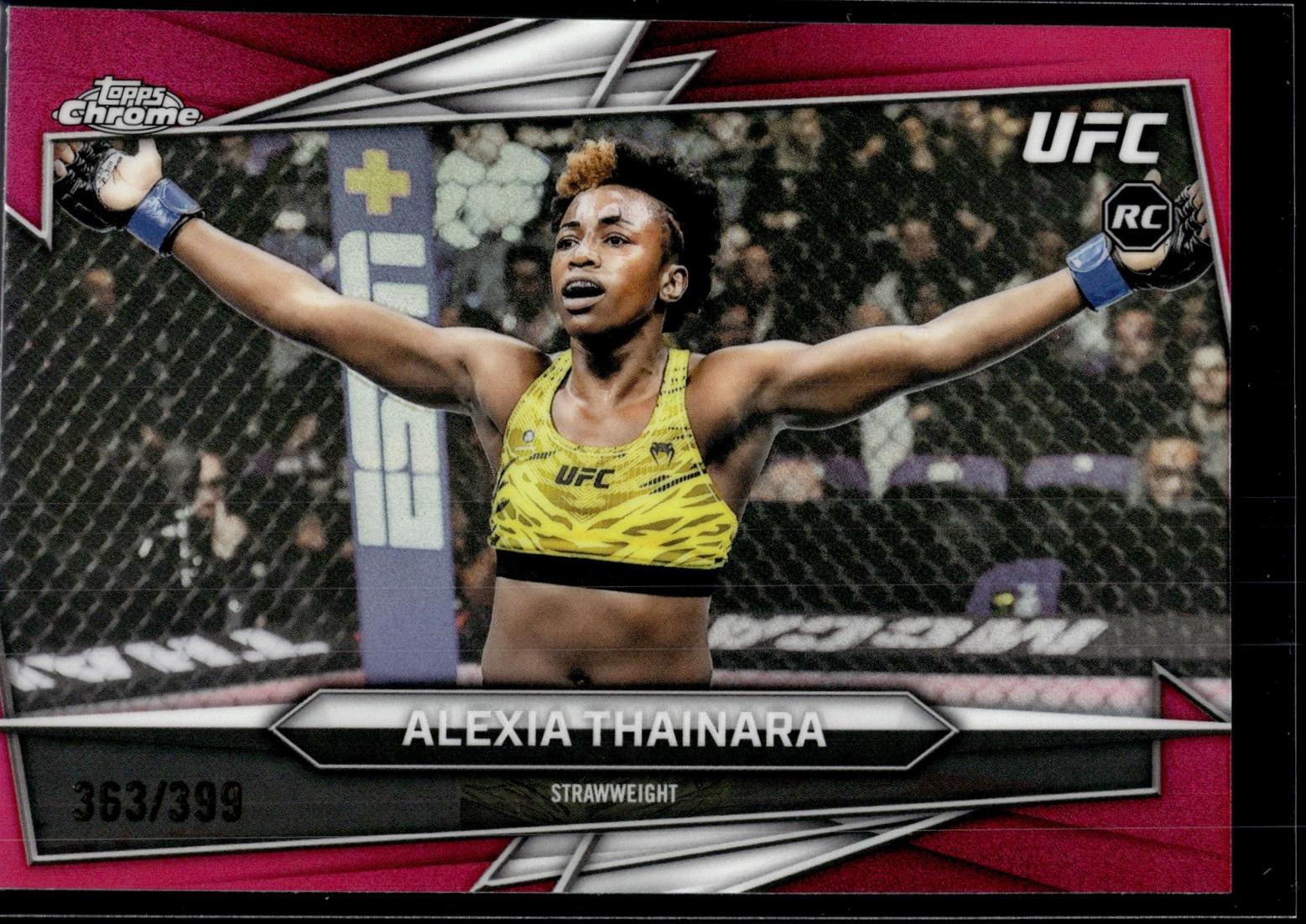 Alexia Thainara 2026 Topps Chrome UFC Base #191 Magenta Refractor