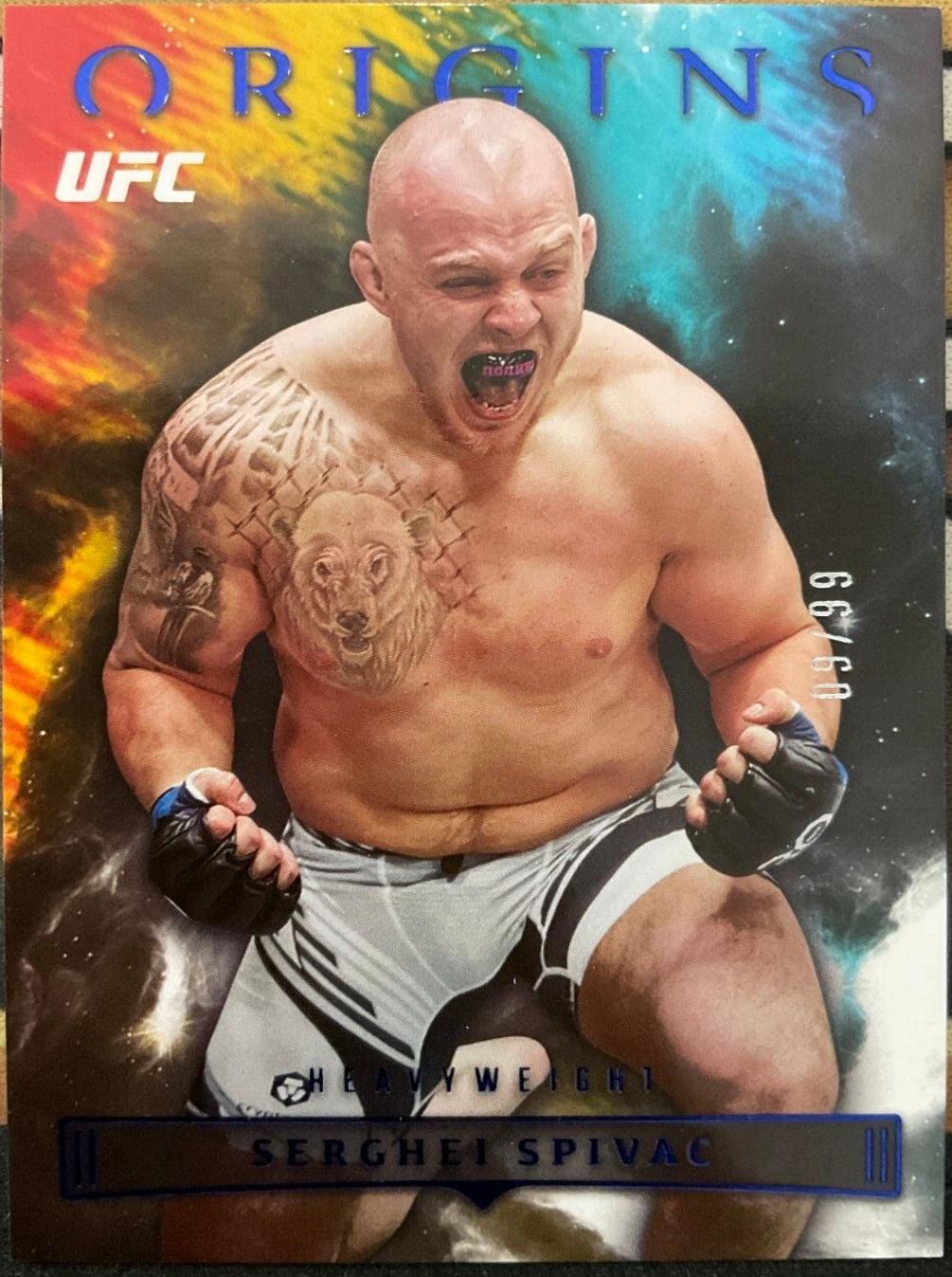 Serghei Spivac 2023 Panini Chronicles UFC Base Origins #140 Blue