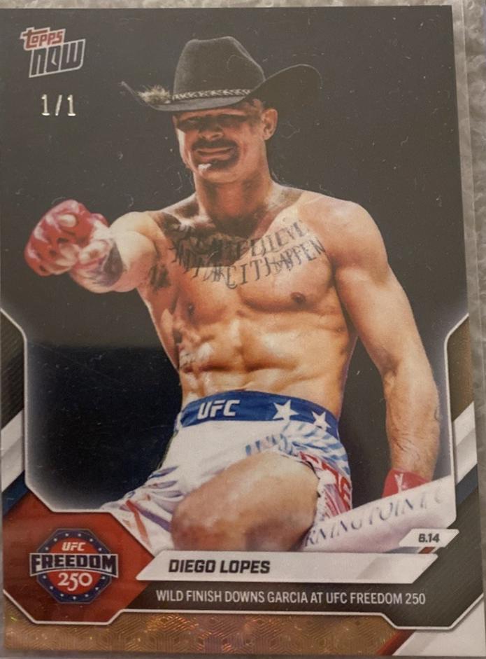 Diego Lopes Topps Now UFC Base #23 Foilfractor