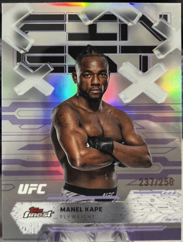 Manel Kape 2025 Topps Finest UFC Base Common #30 Purple Refractor