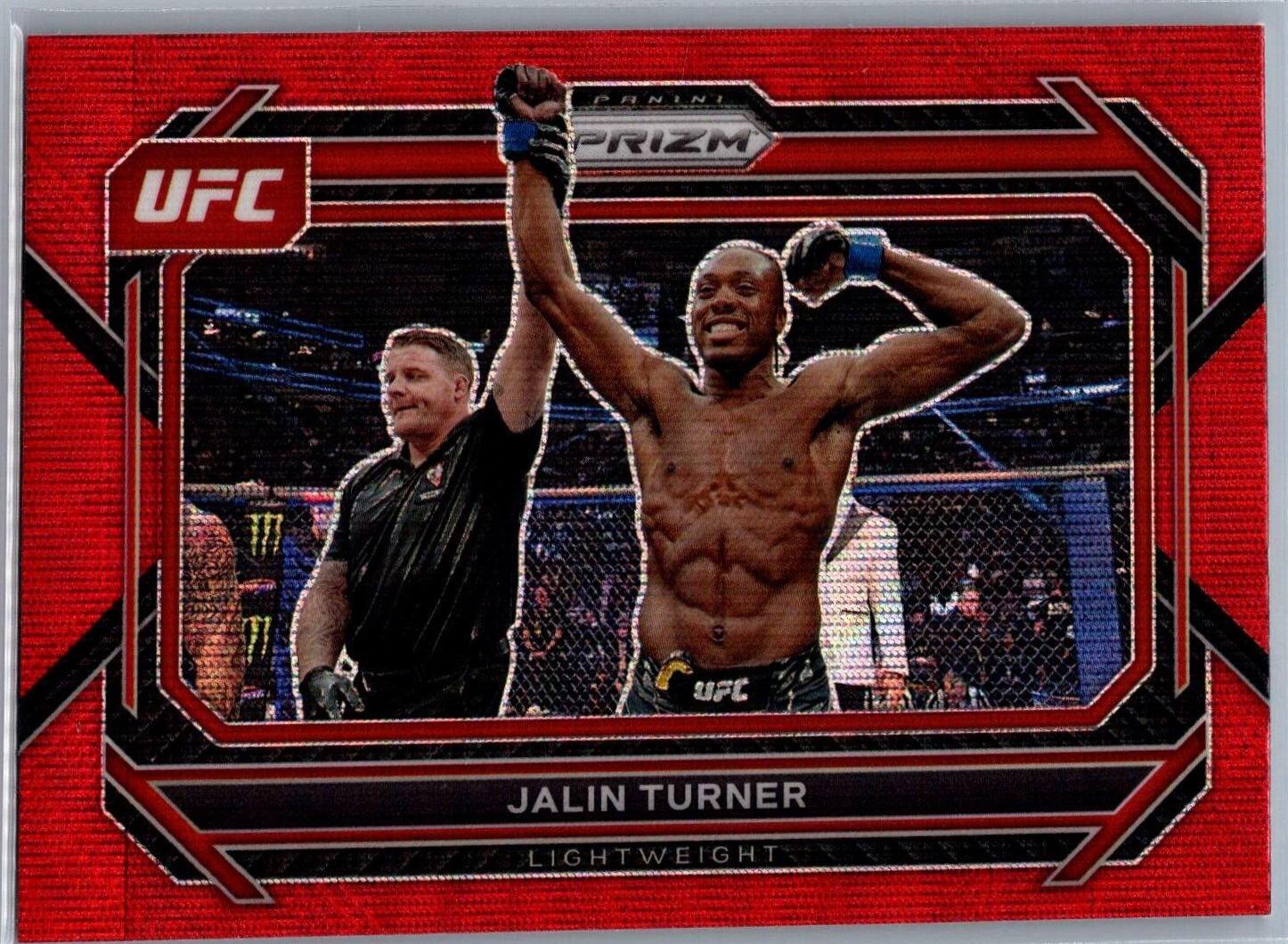 Jalin Turner 2023 Panini Prizm UFC Base #14 Ruby Wave
