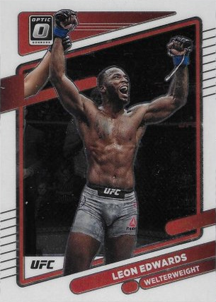 Leon Edwards 2022 Panini Donruss Optic UFC Base #62 White Sparkle