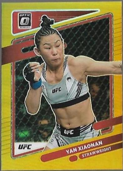Yan Xiaonan 2022 Panini Donruss Optic UFC Base #31 Gold