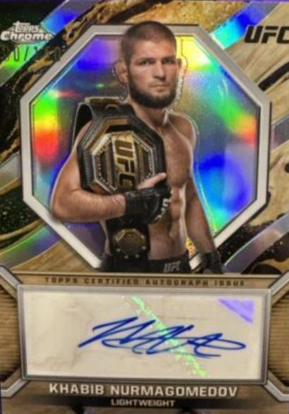 Khabib Nurmagomedov 2024 Topps Chrome UFC Marks of Champions #MOC-KNU Refractor