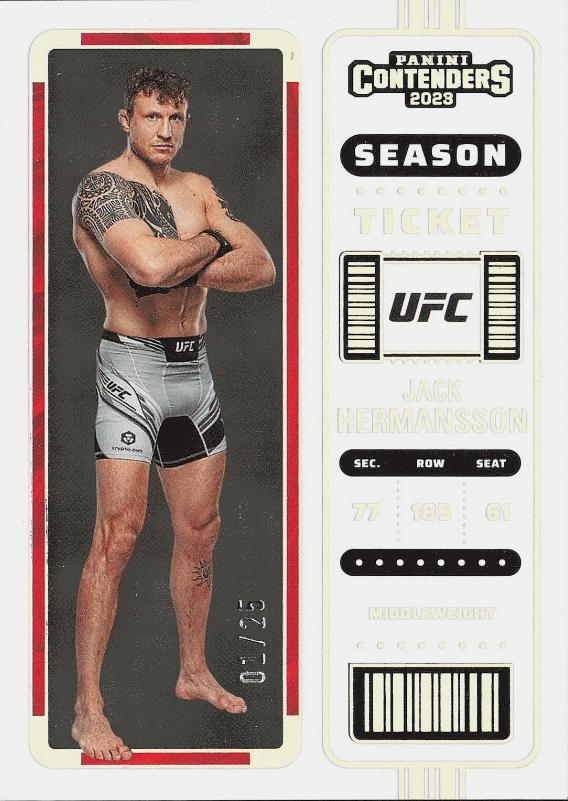 Jack Hermansson 2023 Panini Chronicles UFC Base Contenders Season Ticket #106 Silver