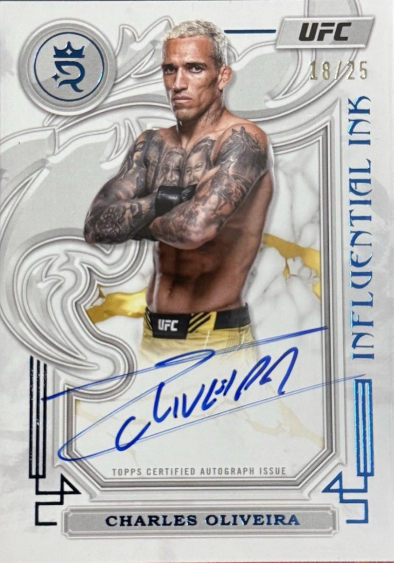 Charles Oliveira 2024 Topps Royalty UFC Influential Ink #IIA-COA Green