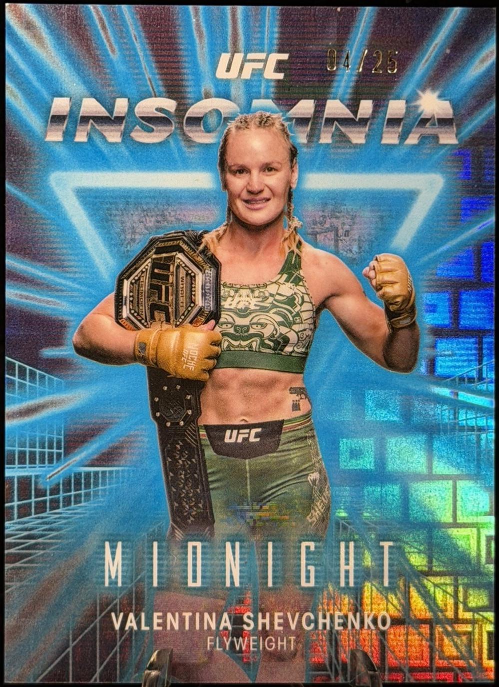 Valentina Shevchenko 2025 Topps Midnight UFC Insomnia #IN-2 Moonrise