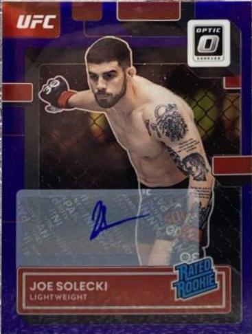 Joe Solecki 2023 Panini Donruss Optic UFC Base Rated Rookies Signatures #117 Purple