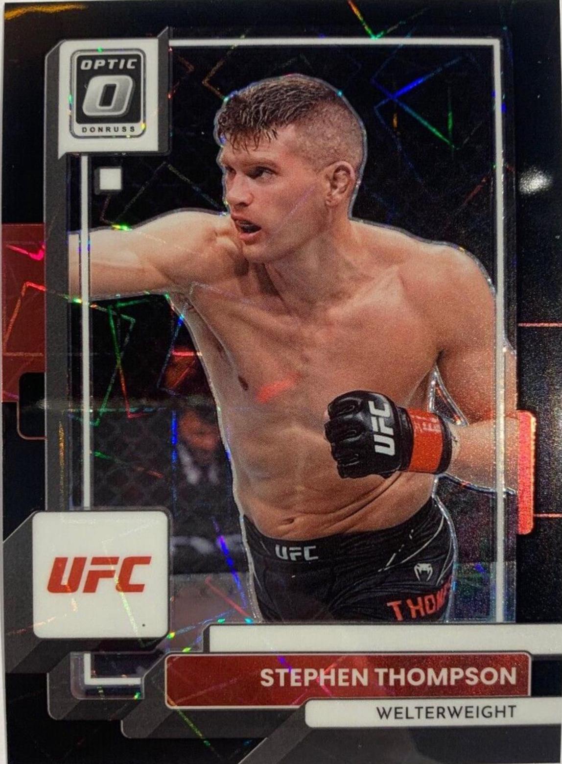 Stephen Thompson 2023 Panini Donruss Optic UFC Base #24 Black Velocity
