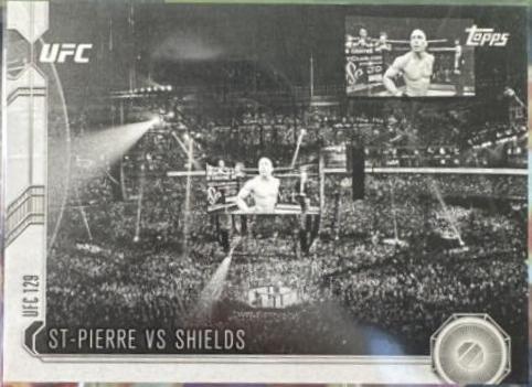 Georges St-Pierre / Jake Shields 2015 Topps UFC Chronicles Base #125 Black and White