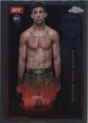 Stephen Erceg 2025 Topps Chrome UFC Mission Control #MCL-3 Black Refractor