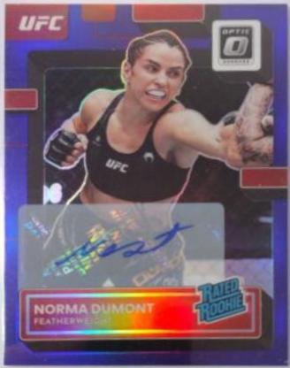 Norma Dumont 2023 Panini Donruss Optic UFC Base Rated Rookies Signatures #133 Purple