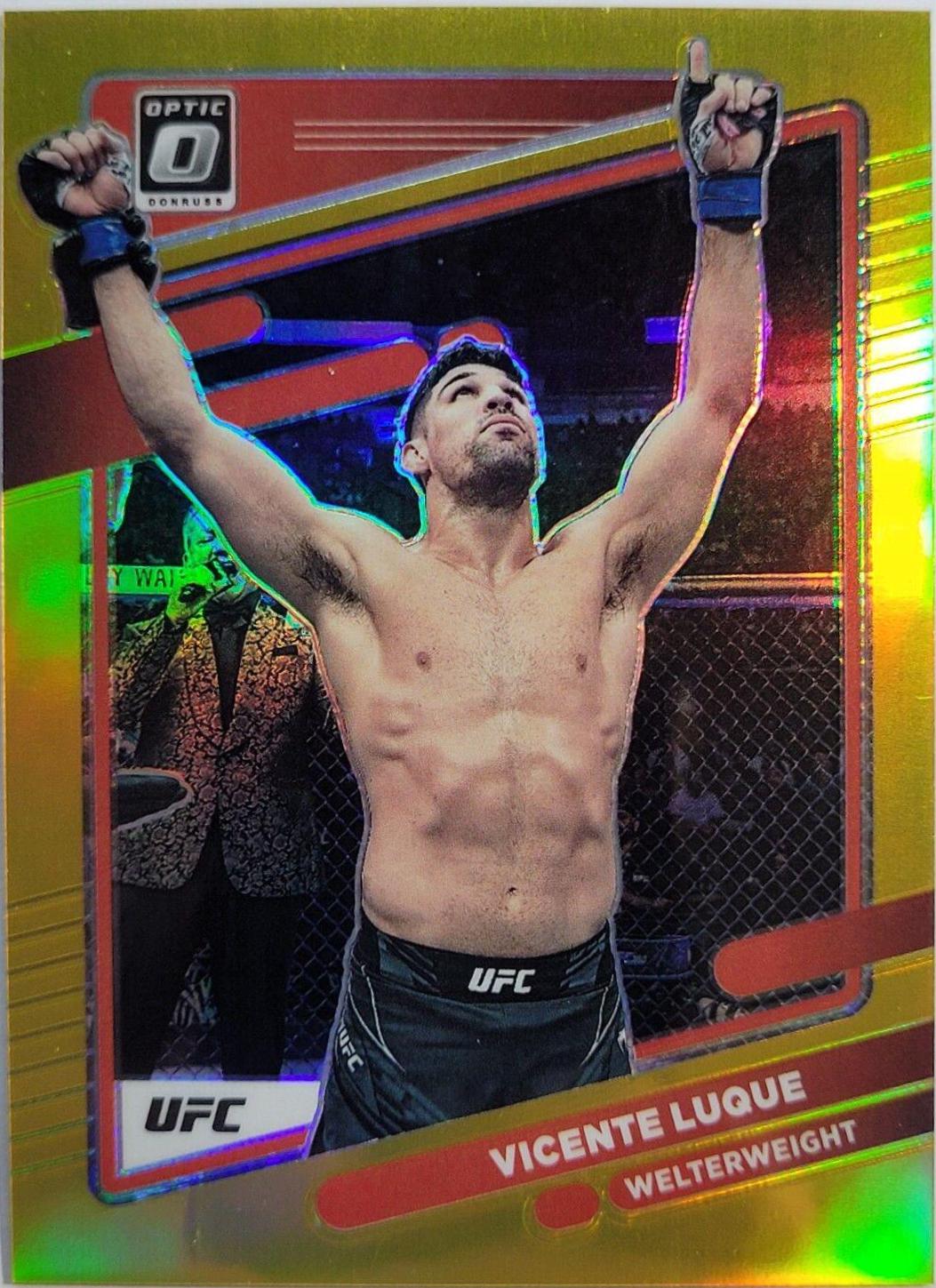 Vicente Luque 2022 Panini Donruss Optic UFC Base #92 Gold
