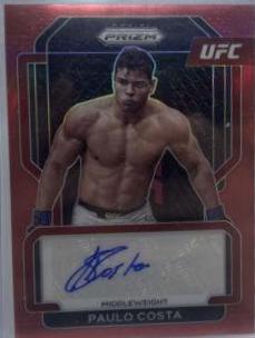 Paulo Costa 2022 Panini Prizm UFC Signatures #6 Red