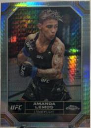 Amanda Lemos 2024 Topps Chrome UFC Base #14 Prism Refractor