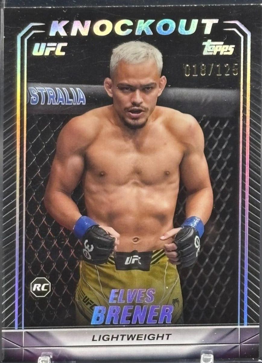Elves Brener 2024 Topps Knockout UFC Base #80 Holo Silver