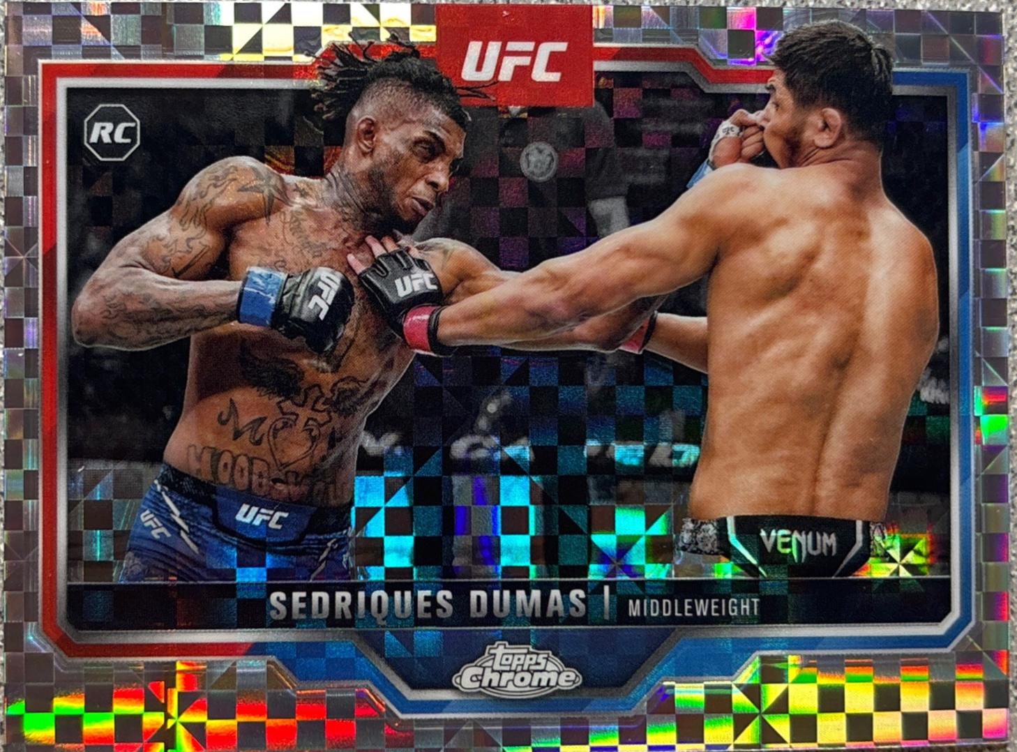 Sedriques Dumas 2025 Topps Chrome UFC Base #6 Geometric Refractor