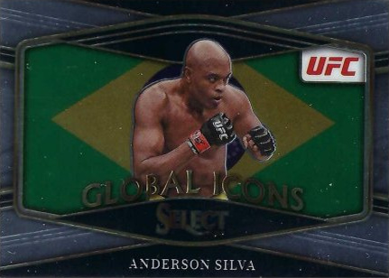 Anderson Silva 2022 Panini Select UFC Global Icons #20 Black Flash