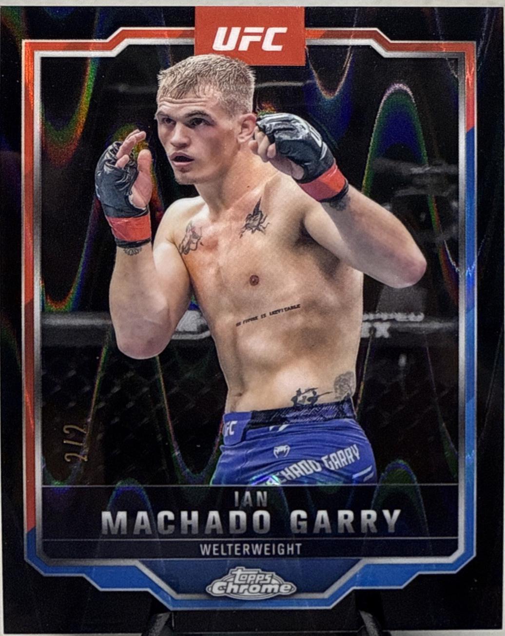 Ian Machado Garry 2025 Topps Chrome UFC Base #163 Black Geometric Refractor