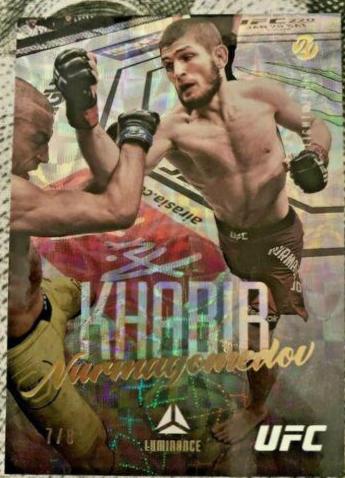 Khabib Nurmagomedov 2021 Panini Chronicles UFC Base XR #190 Asia Gold