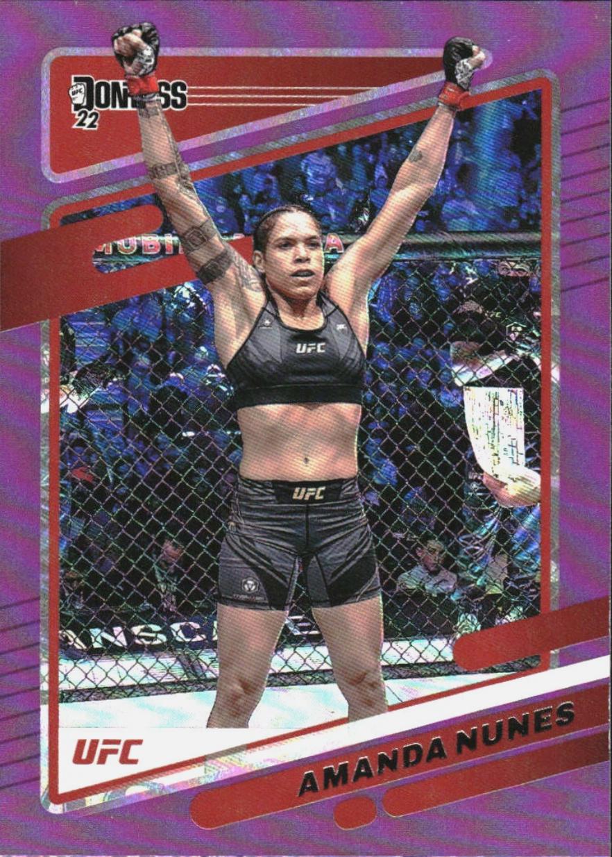 Amanda Nunes 2022 Panini Donruss UFC Base #63 Purple Flood