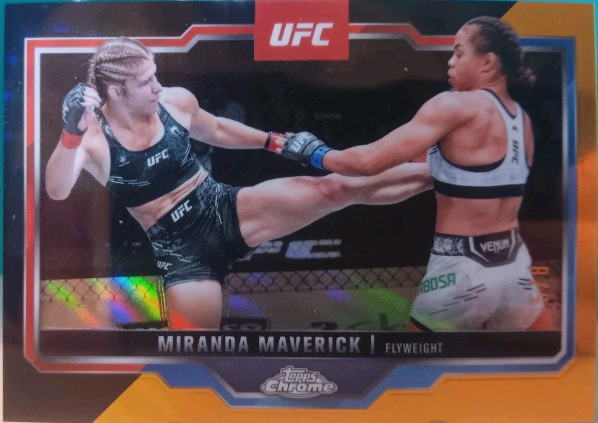 Miranda Maverick 2025 Topps Chrome UFC Base #5 Black & Gold Refractor