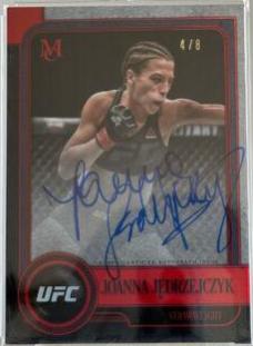 Joanna Jędrzejczyk 2019 Topps UFC Museum Collection Museum Autographs #MA-JJ Ruby