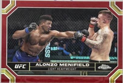 Alonzo Menifield 2024 Topps Chrome UFC Base #168 Red Refractor