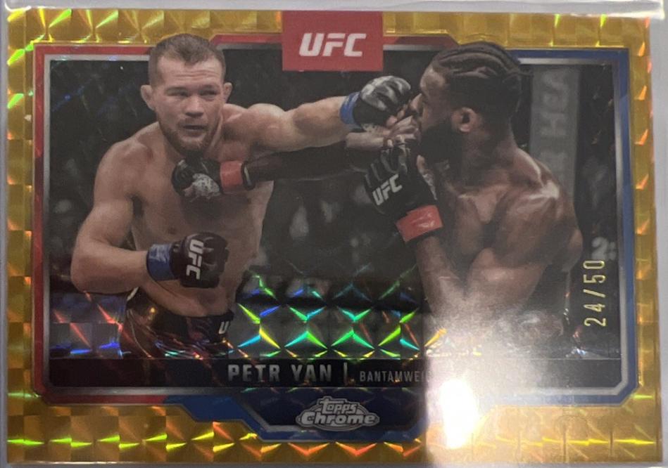 Petr Yan 2025 Topps Chrome UFC Base #116 Gold Geometric Refractor