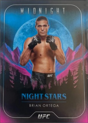 Brian Ortega 2024 Topps Midnight UFC Night Stars #NS-20 Black Light