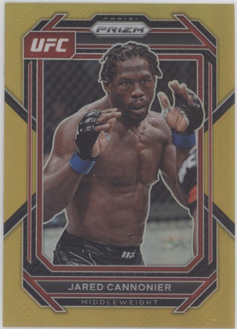 Jared Cannonier 2023 Panini Prizm UFC Base #129 Gold