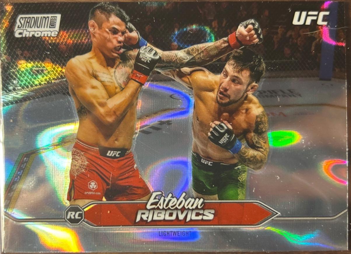 Esteban Ribovics 2025 Topps Stadium Club UFC Base Chrome #C-186 Lava