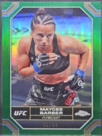 Maycee Barber 2024 Topps Chrome UFC Base #132 Green Refractor