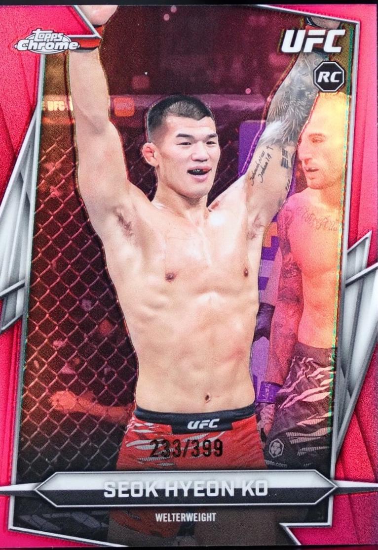 Seok Hyeon Ko 2026 Topps Chrome UFC Base #104 Magenta Refractor