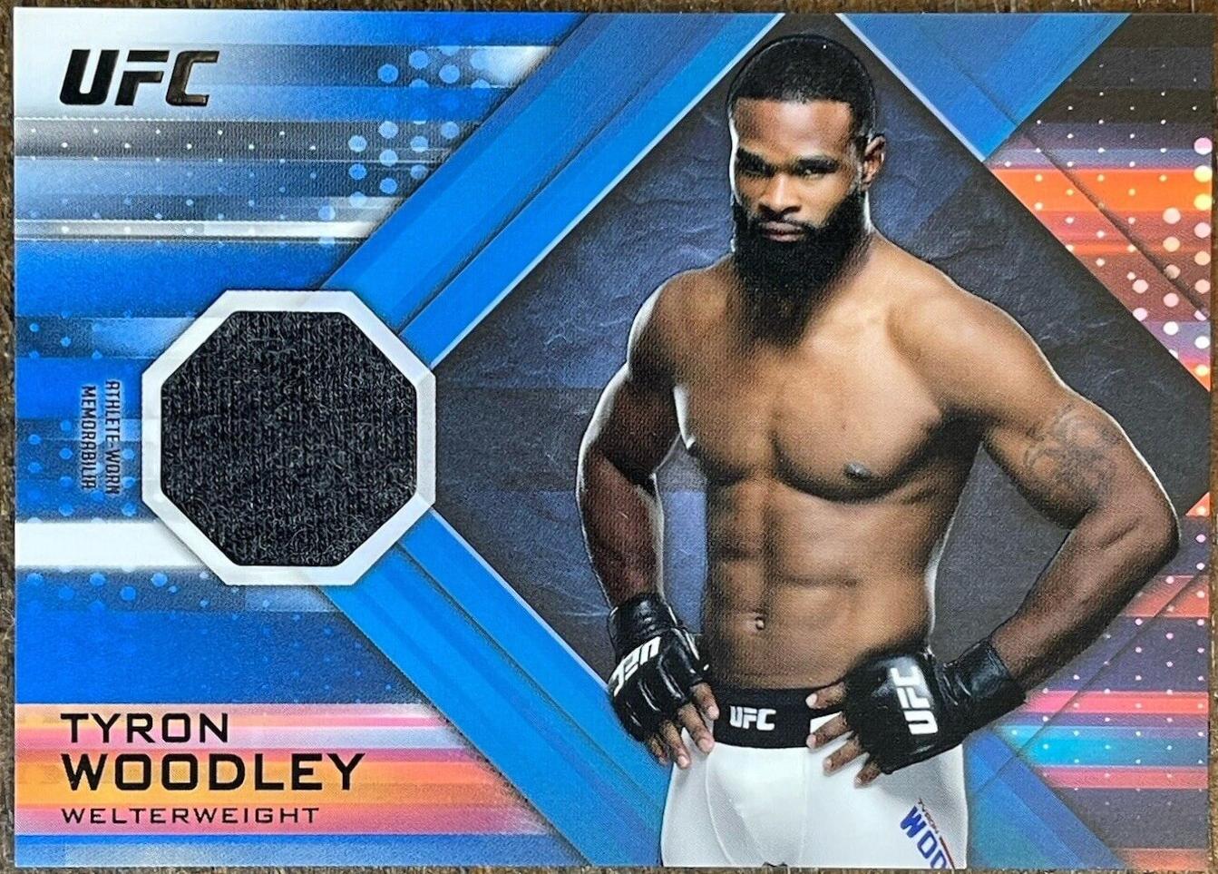 Tyron Woodley 2019 Topps UFC Knockout Knockout Relics #KR-TW Blue