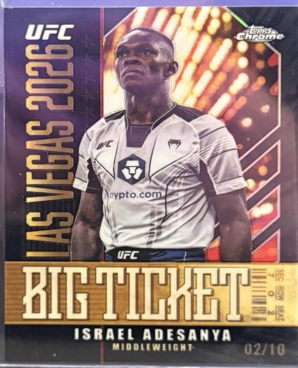 Israel Adesanya 2026 Topps Chrome UFC Big Ticket #BT-21 Black