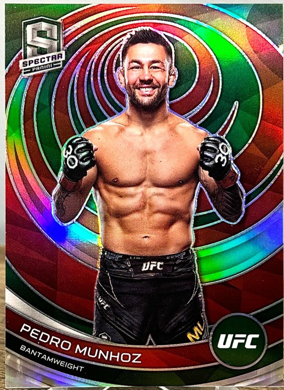 Pedro Munhoz 2023 Panini Chronicles UFC Base Spectra #379 Green
