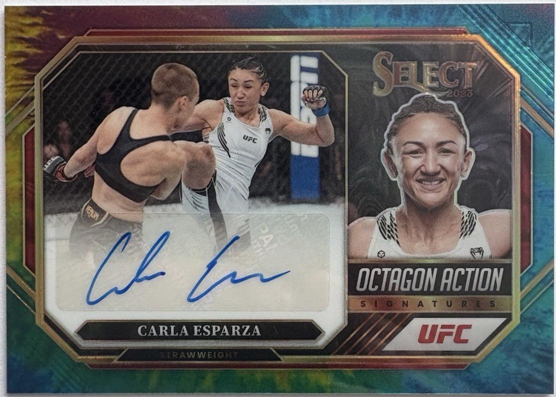 Carla Esparza 2023 Panini Select UFC Octagon Action Signatures #7 Black Disco