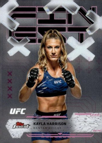 Kayla Harrison 2025 Topps Finest UFC Base Common #9 Superfractor