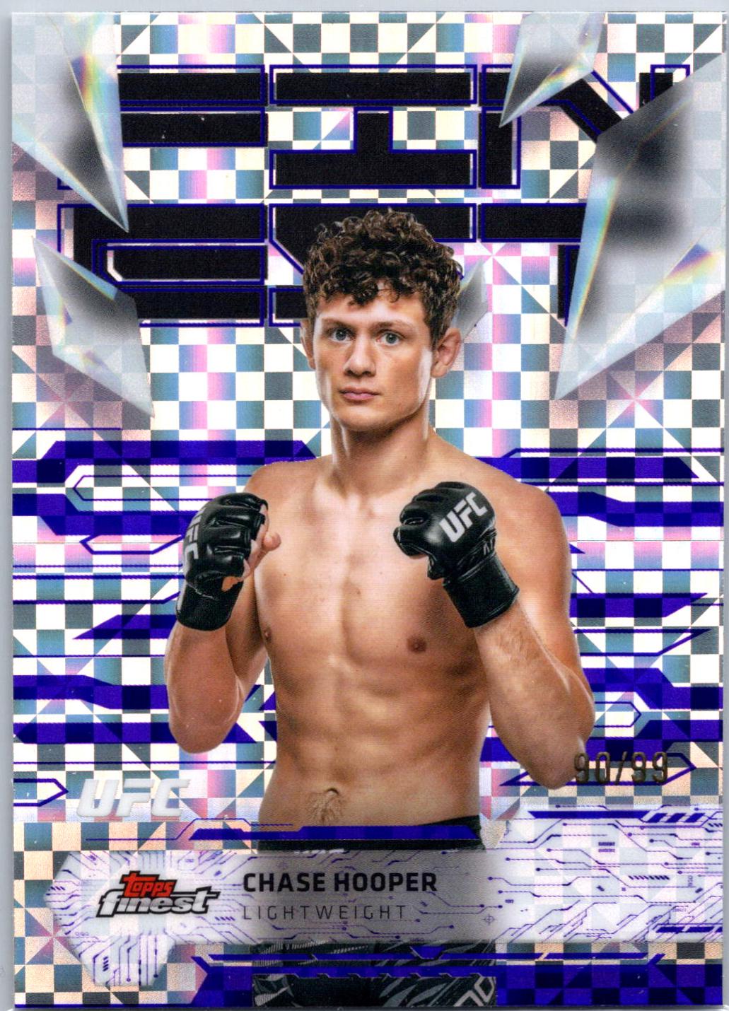 Chase Hooper 2025 Topps Finest UFC Base Uncommon #111 Purple Checkerboard Refractor