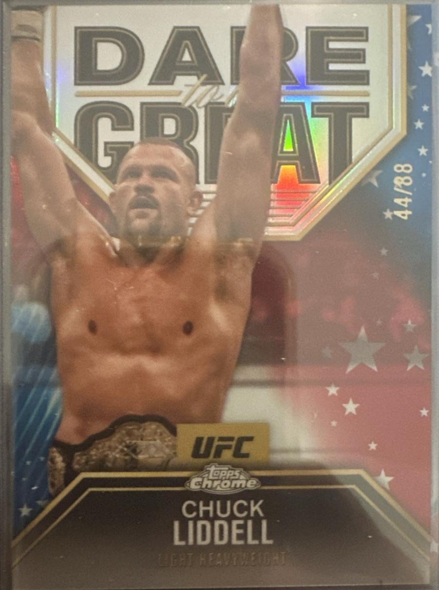 Chuck Liddell 2025 Topps Chrome UFC Dare to Be Great #DBG-3 Red White Blue Refractor