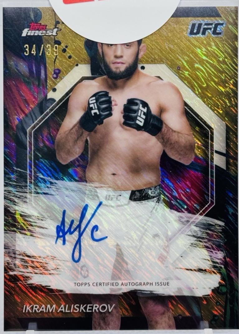 Ikram Aliskerov 2024 Topps Finest UFC Finest Autographs #FA-IMA Gold Shimmer Refractor