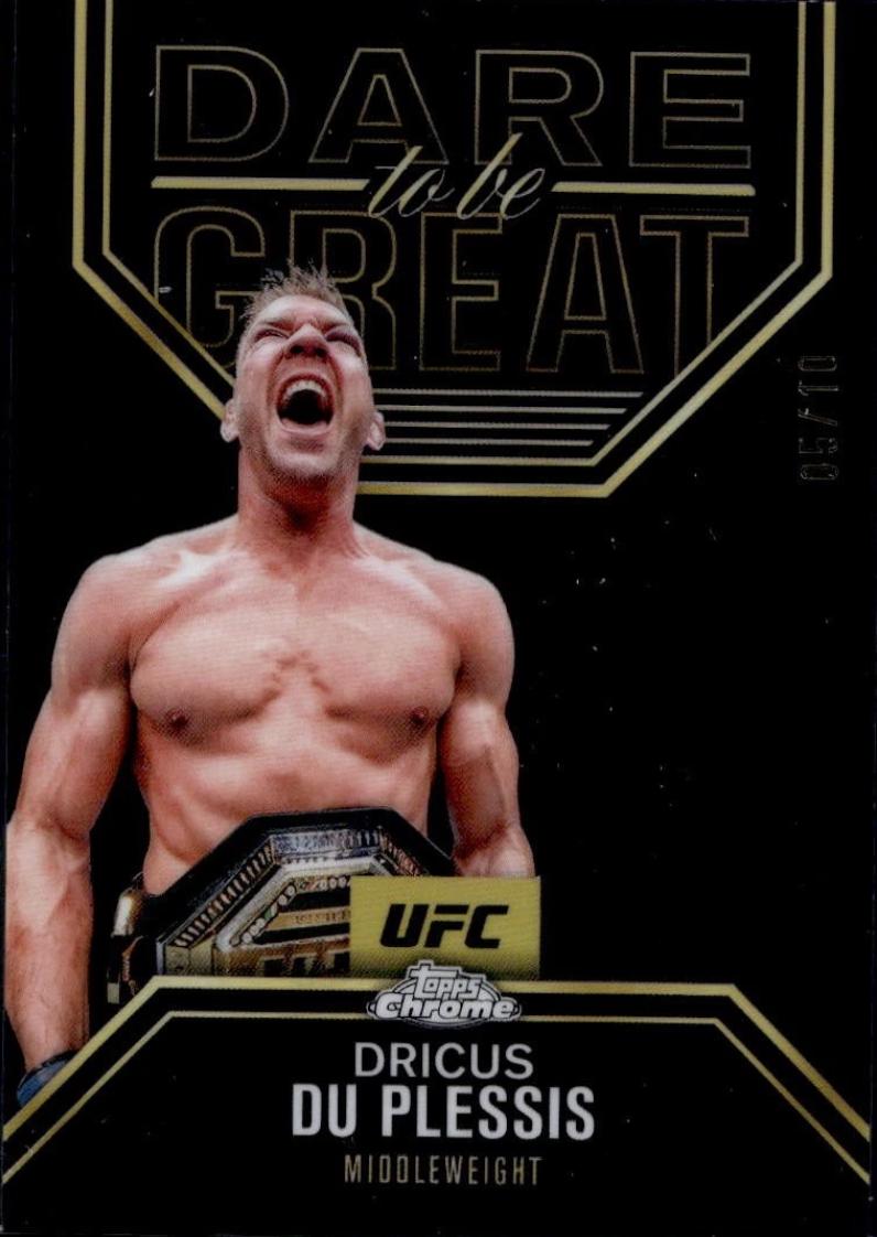 Dricus Du Plessis 2025 Topps Chrome UFC Dare to Be Great #DBG-5 Black Refractor