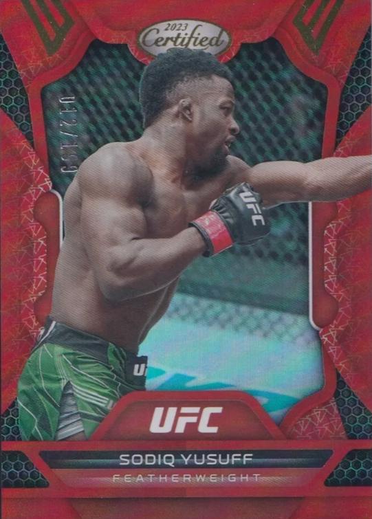 Sodiq Yusuff 2023 Panini Chronicles UFC Base Certified #235 Red